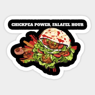 chickpea power, falafel hour Sticker